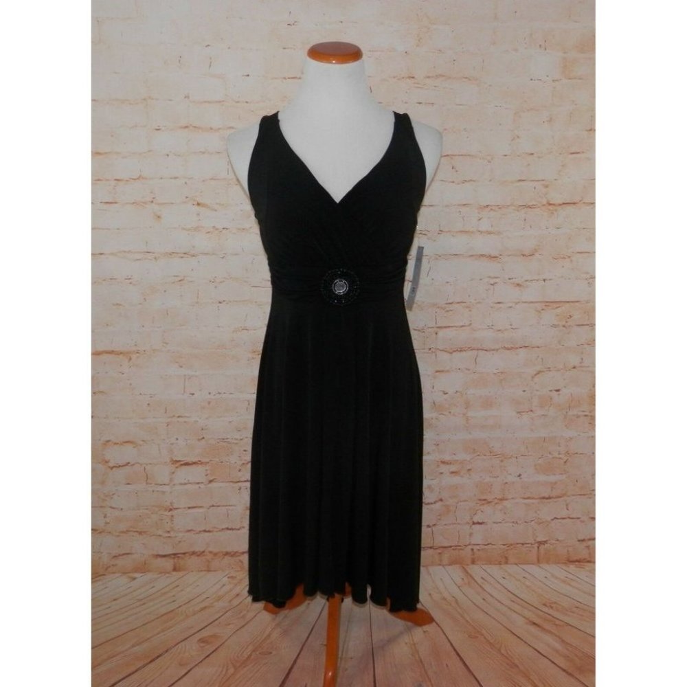 NEW Voir Voir Women's Size 10 Hi Low Beaded Low V Neck Sexy Long Yoke Dress 2613